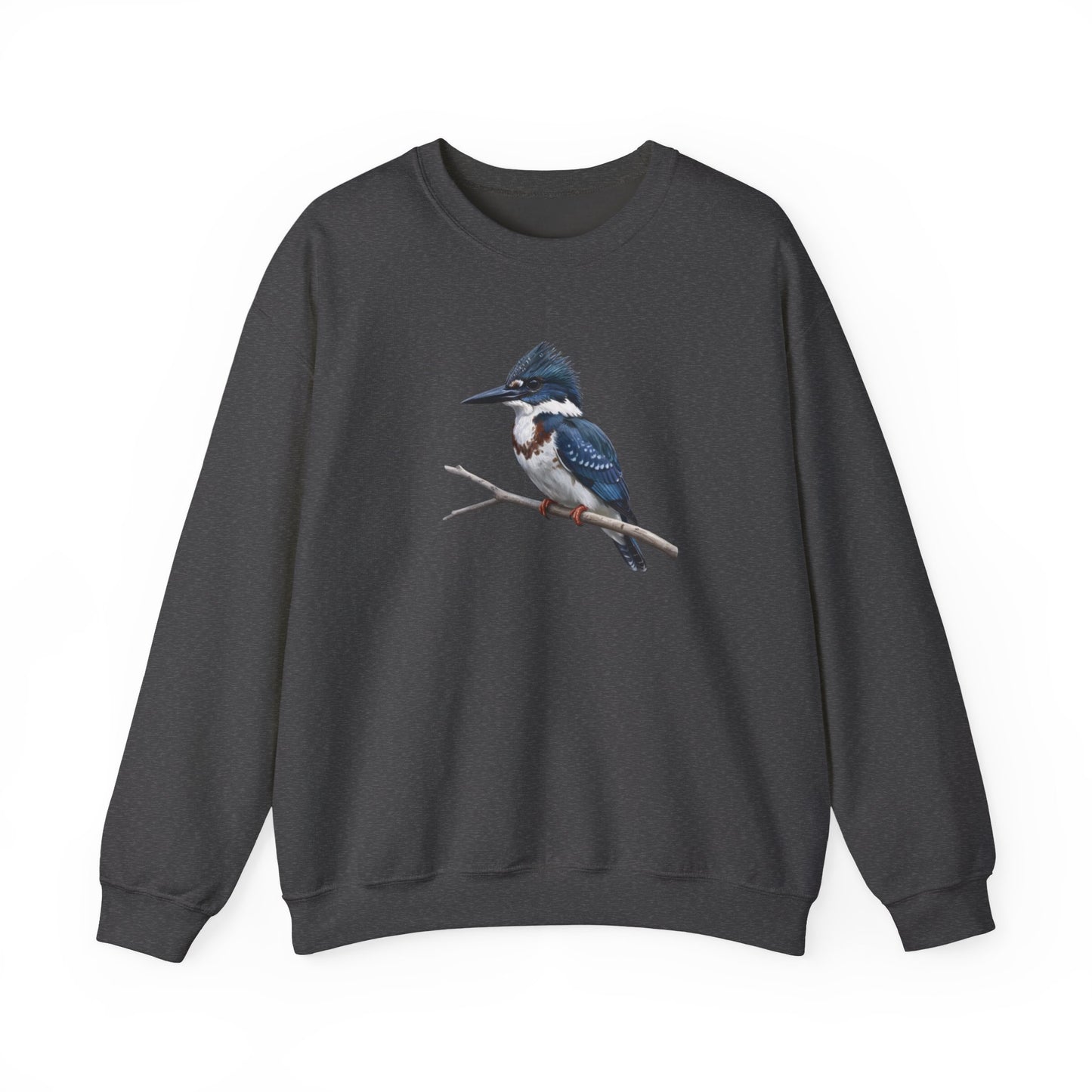 Belted Kingfisher Sweatshirt | Bird Watcher Crewneck | Unisex Songbird Gift for Bird Lovers