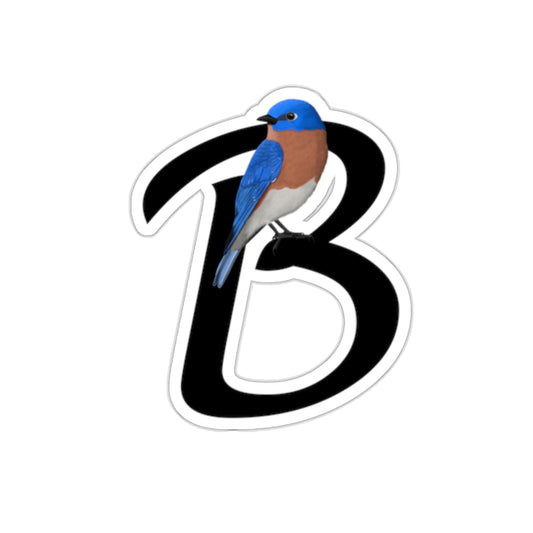 bluebird letter b bird sticker