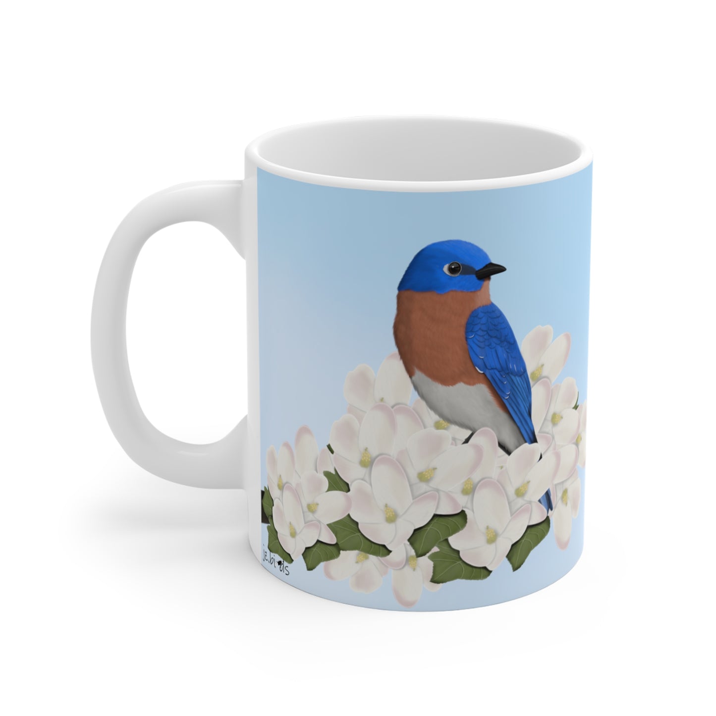 Bluebird Apple Spring Blossoms Bird Ceramic Mug 11oz