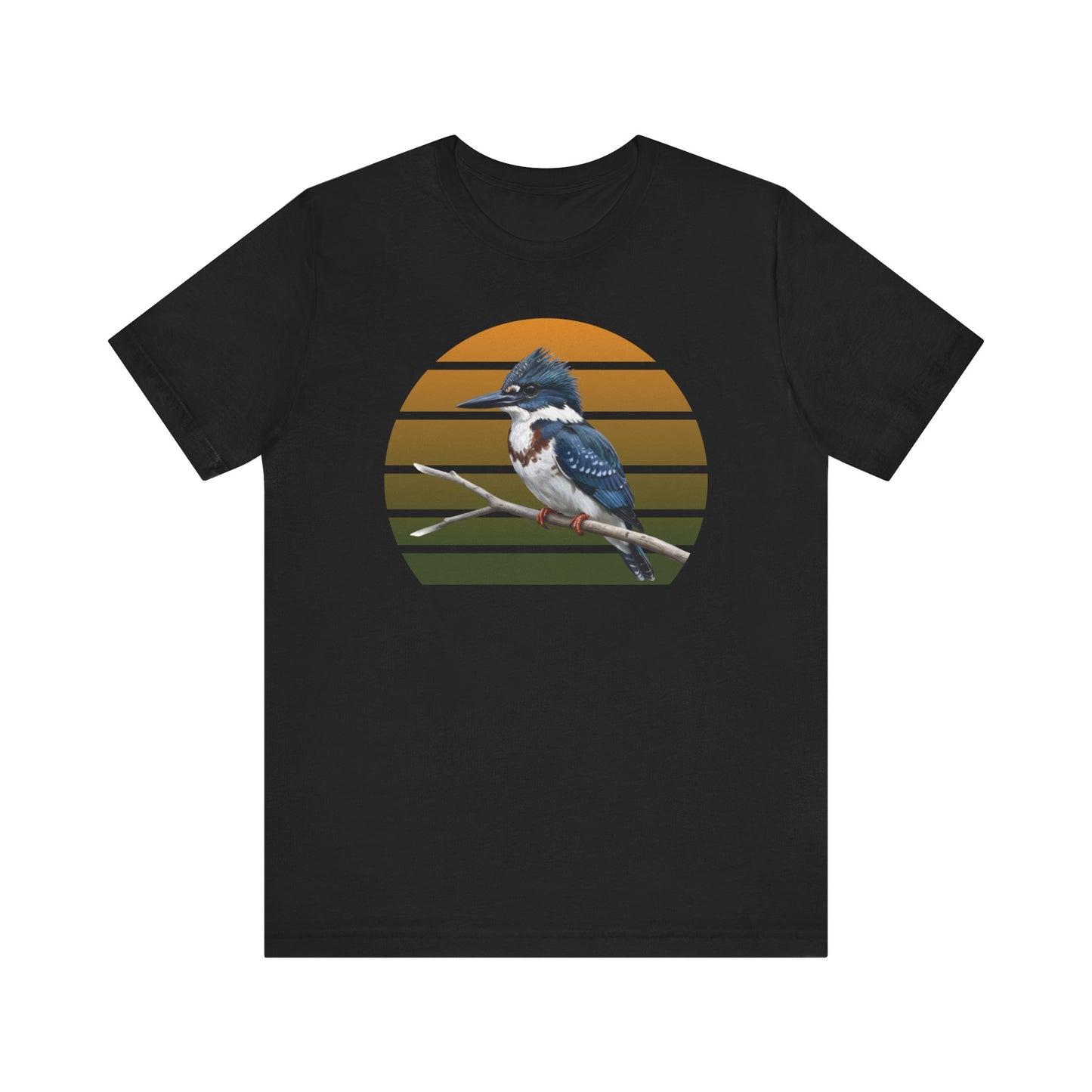 Belted Kingfisher Premium T-Shirt | Unique Birdwatcher & Birder Gift by jz.birds