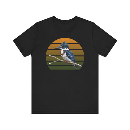 Belted Kingfisher Premium T-Shirt | Unique Birdwatcher & Birder Gift by jz.birds