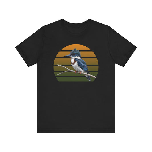 Belted Kingfisher Premium T-Shirt | Unique Birdwatcher & Birder Gift by jz.birds