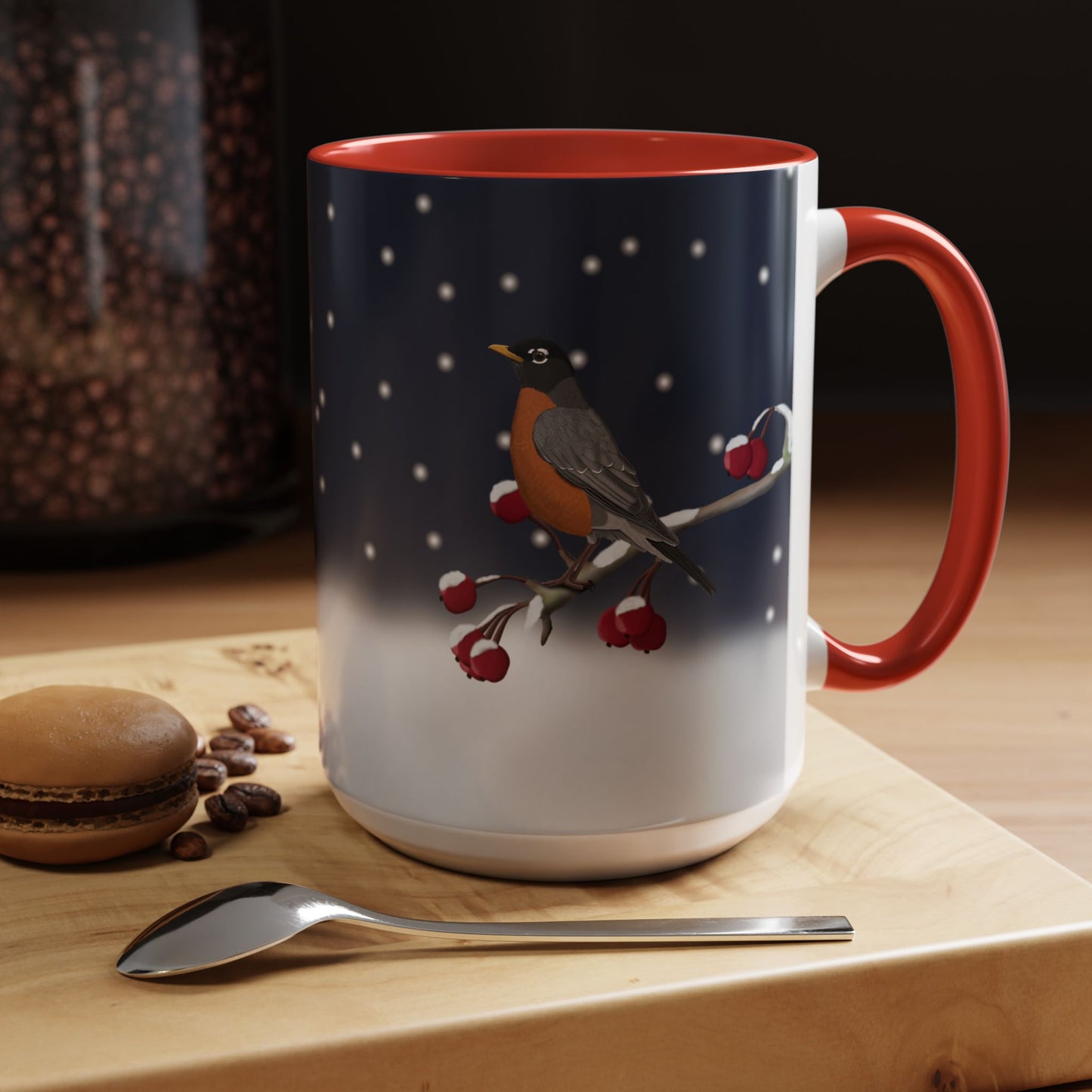 American Robin Bird Coffee Mug | Ceramic Christmas Gift for Bird Lovers