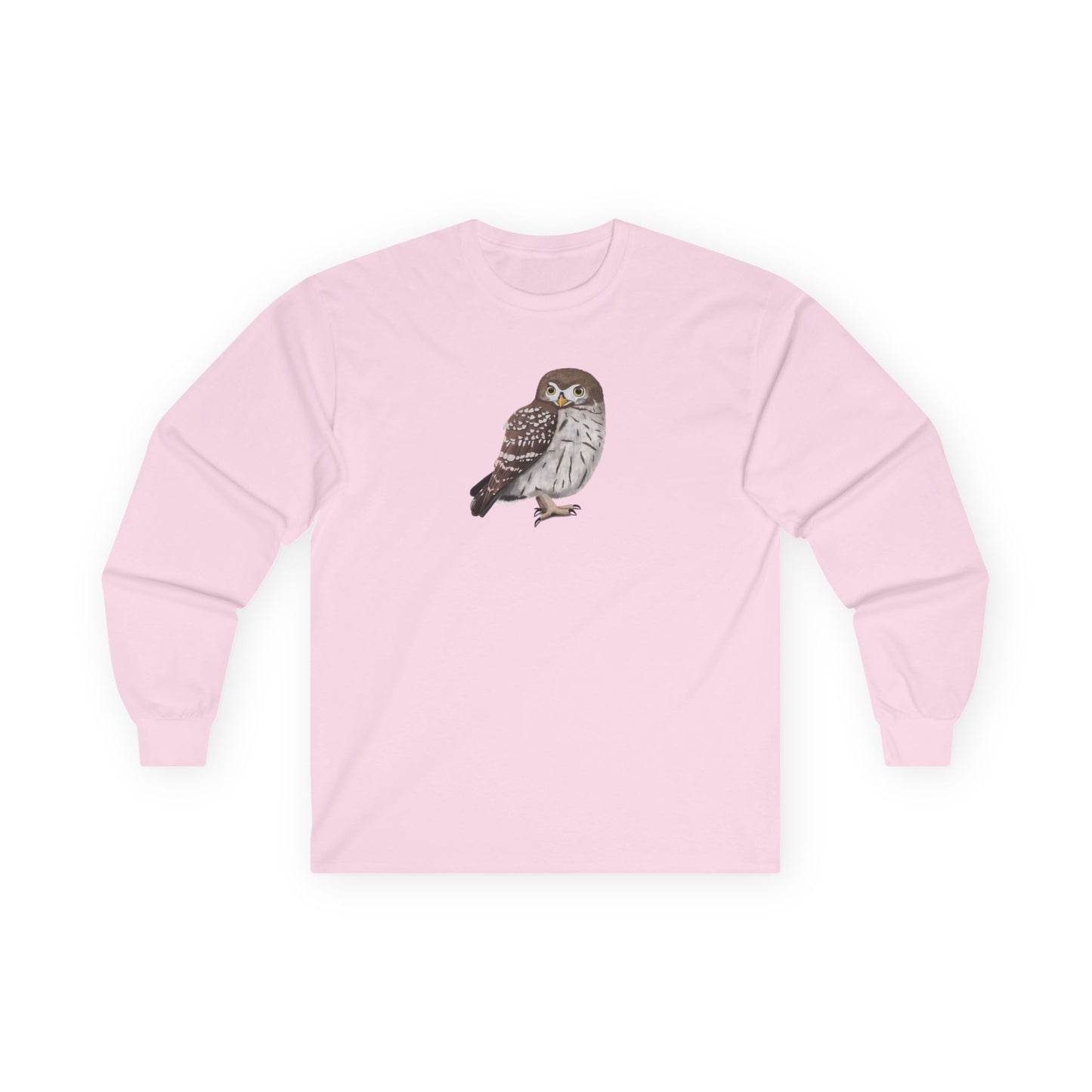 Owl Birding & Birdwatching Bird Cotton Long Sleeve T-Shirt