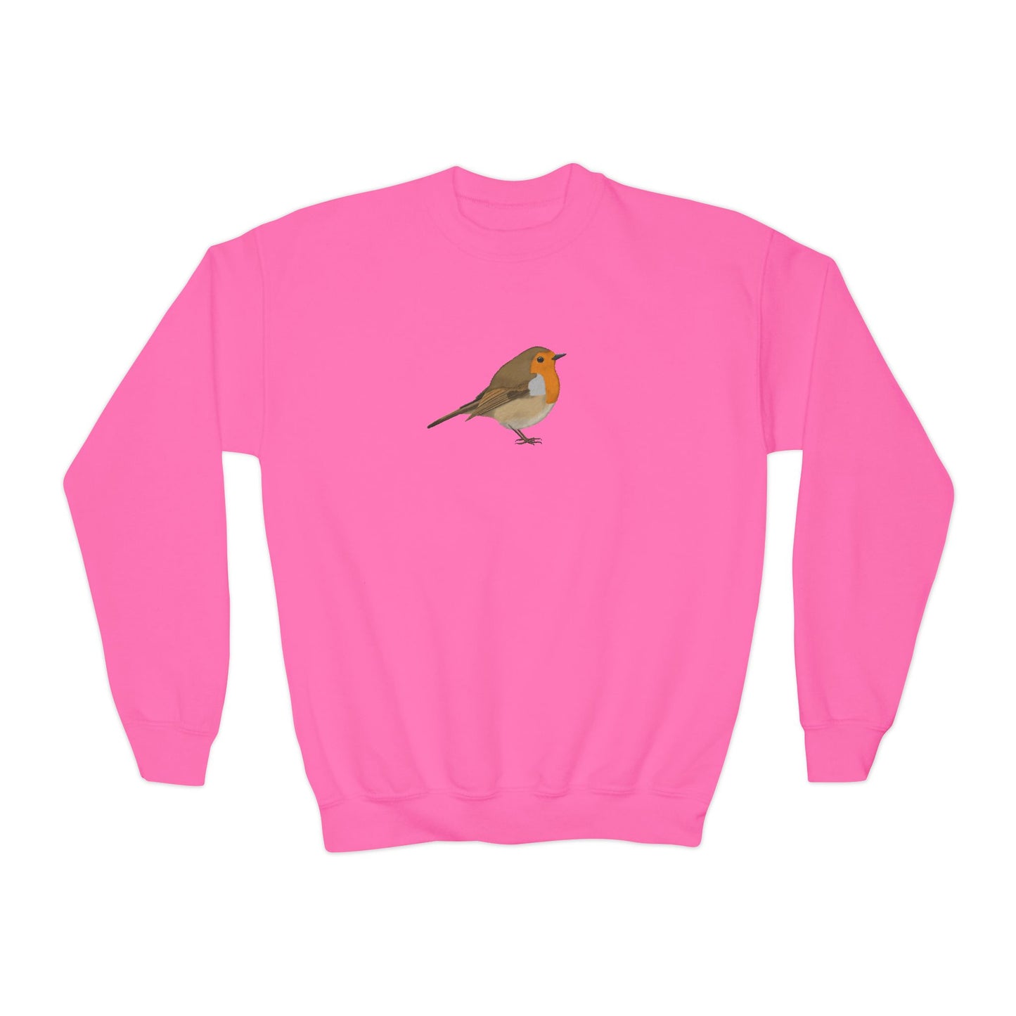 European Robin Bird Birdwatching Youth Crewneck Sweatshirt