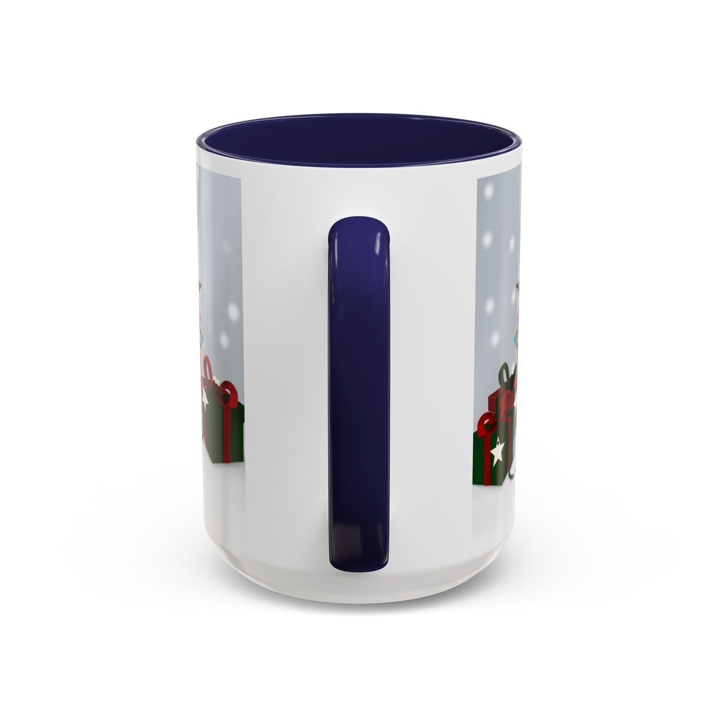 European Robin with Christmas Hat and Scarf Snow Bird Coffee Mug