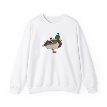 Mallard with Butterflies Bird Birding & Birdwatching Sweatshirt