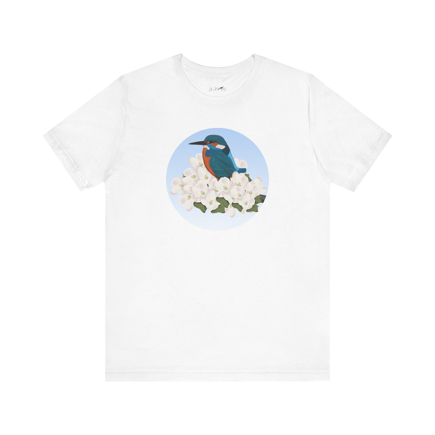 Kingfisher and Spring Apple Blossoms Bird T-Shirt
