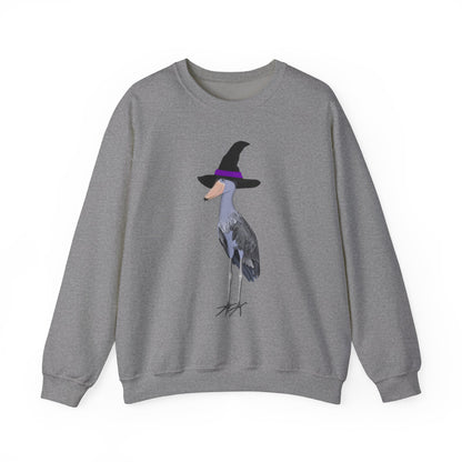 Shoebill Halloween Witch Birdwatcher Biologist Bird Sweatshirt