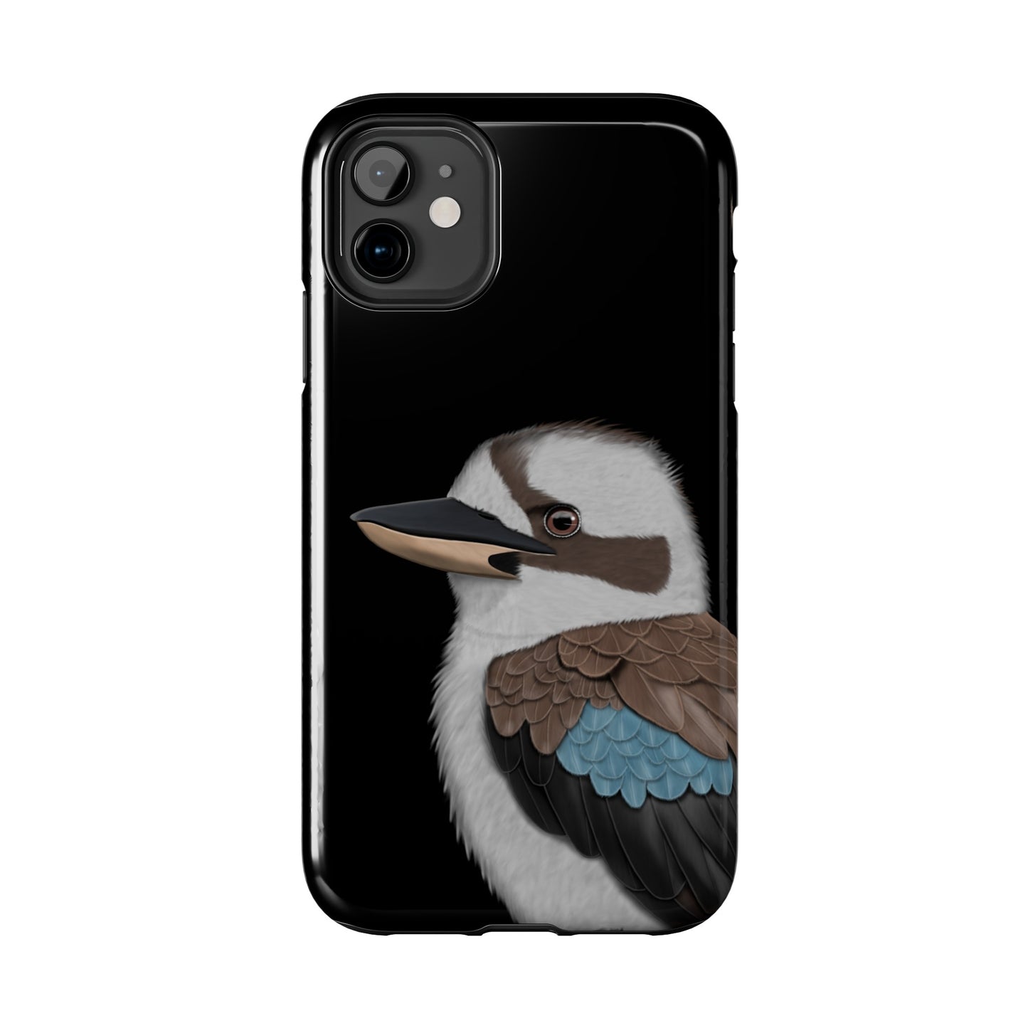 Kookaburra Bird Art Tough Phone Case Black