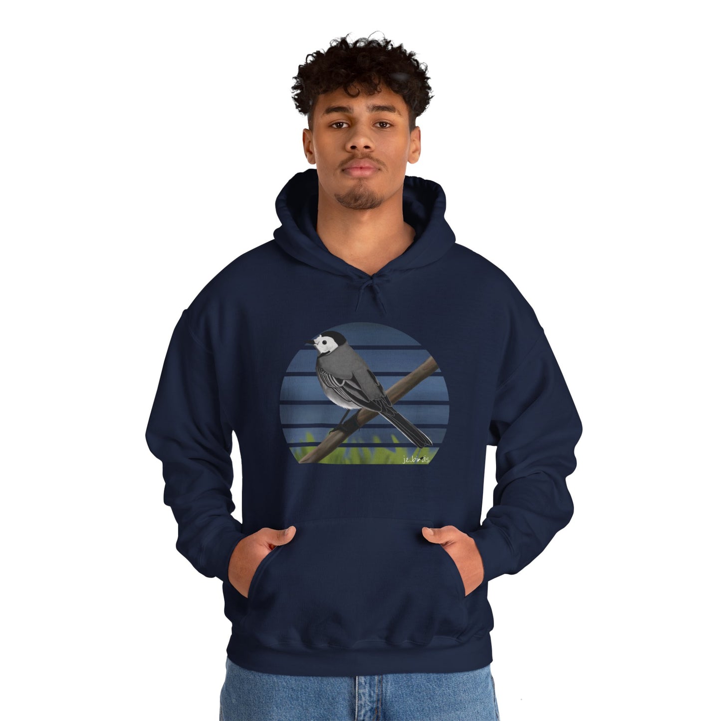 White Wagtail Bird Hoodie