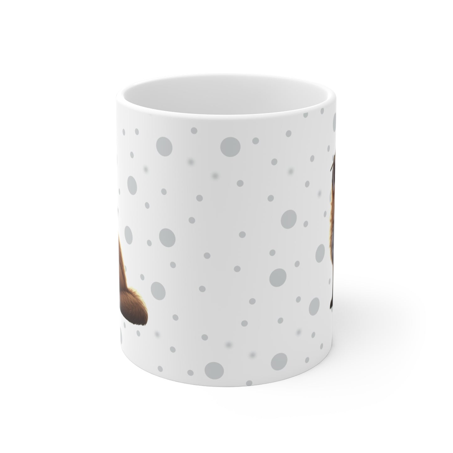 Fox Mug with European Robin Bird for Animal Lovers & Bird Watchers 11oz