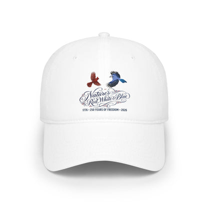 Nature's Red, White & Blue Baseball Cap | Blue Jay Cardinal USA 250 Edition | jz.birds