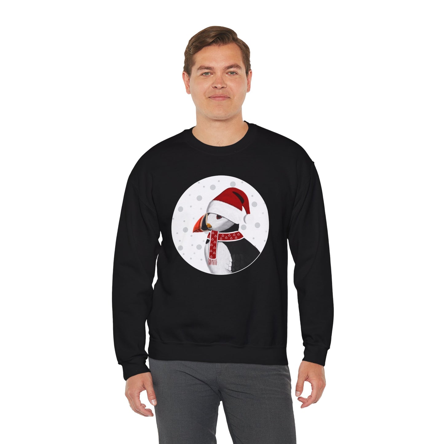 Puffin Santa Claus Christmas Birdwatcher Biologist Bird Sweatshirt