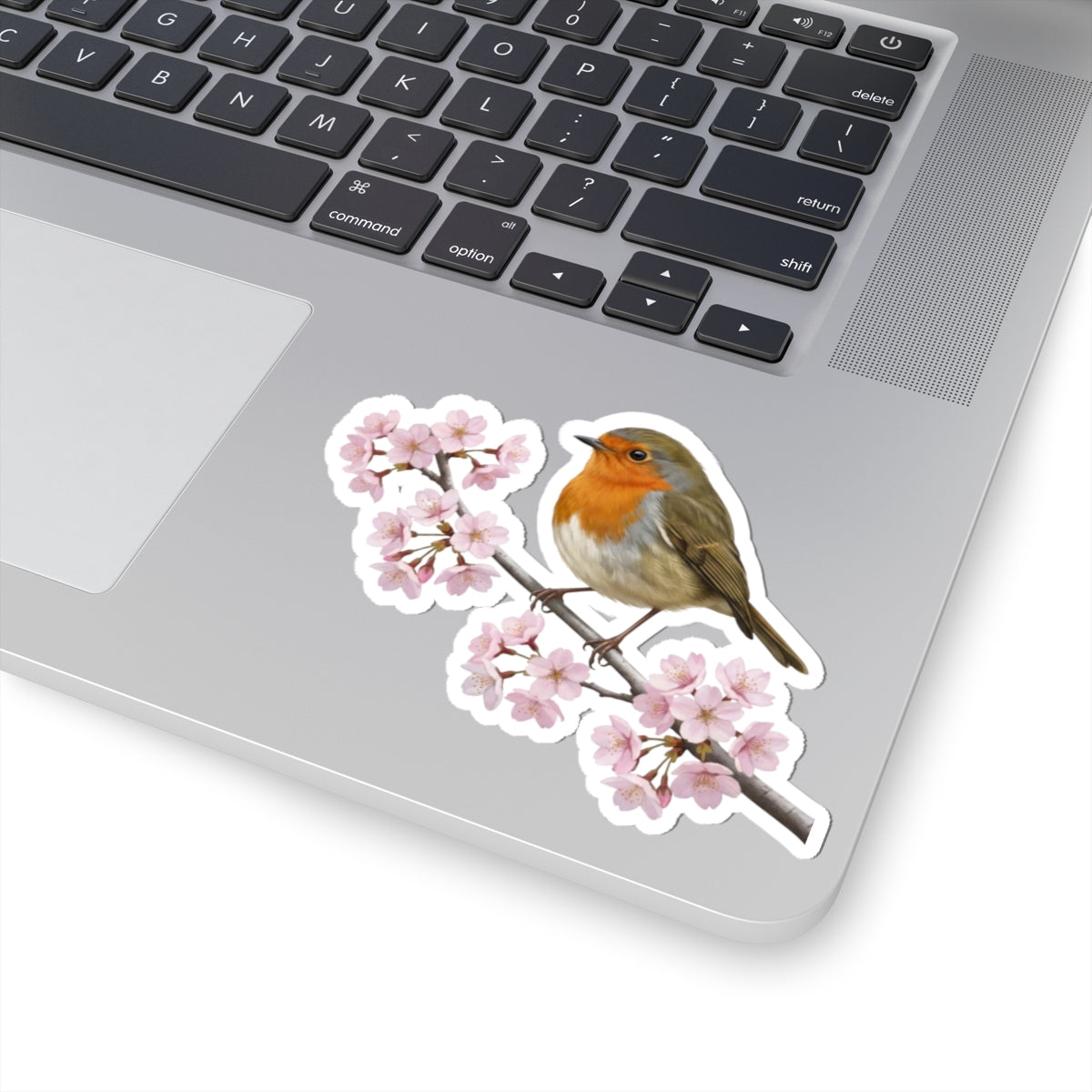 Robin Stickers – bird sticker and cherry blossoms style
