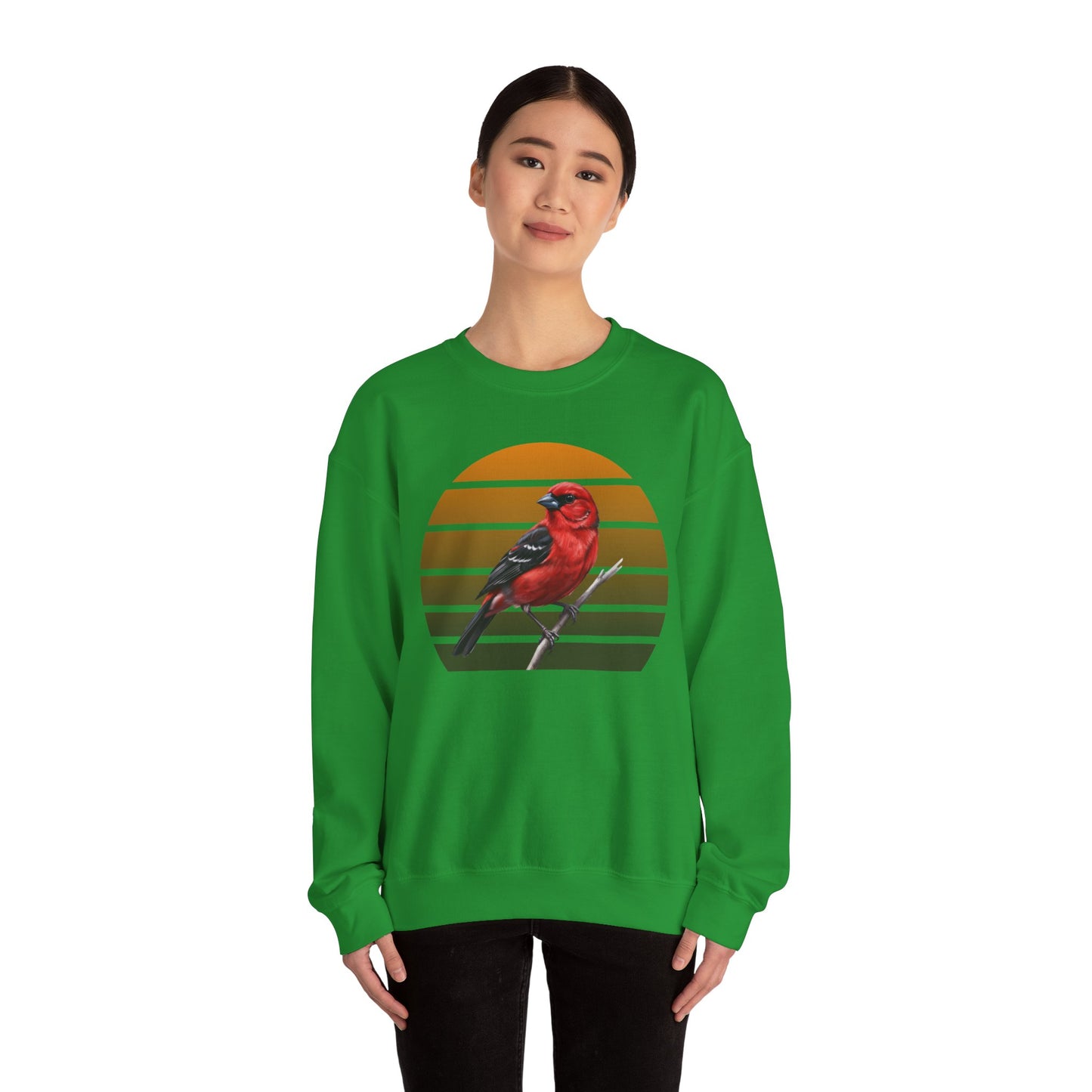Scarlet Tanager Sweatshirt | Bird Watcher Crewneck | Unisex Songbird Gift for Bird Lovers