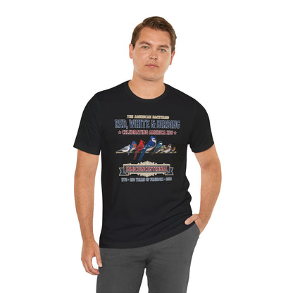 Red, White & Birding Vintage T-Shirt | America 250 Backyard Birds in Athletic Heather