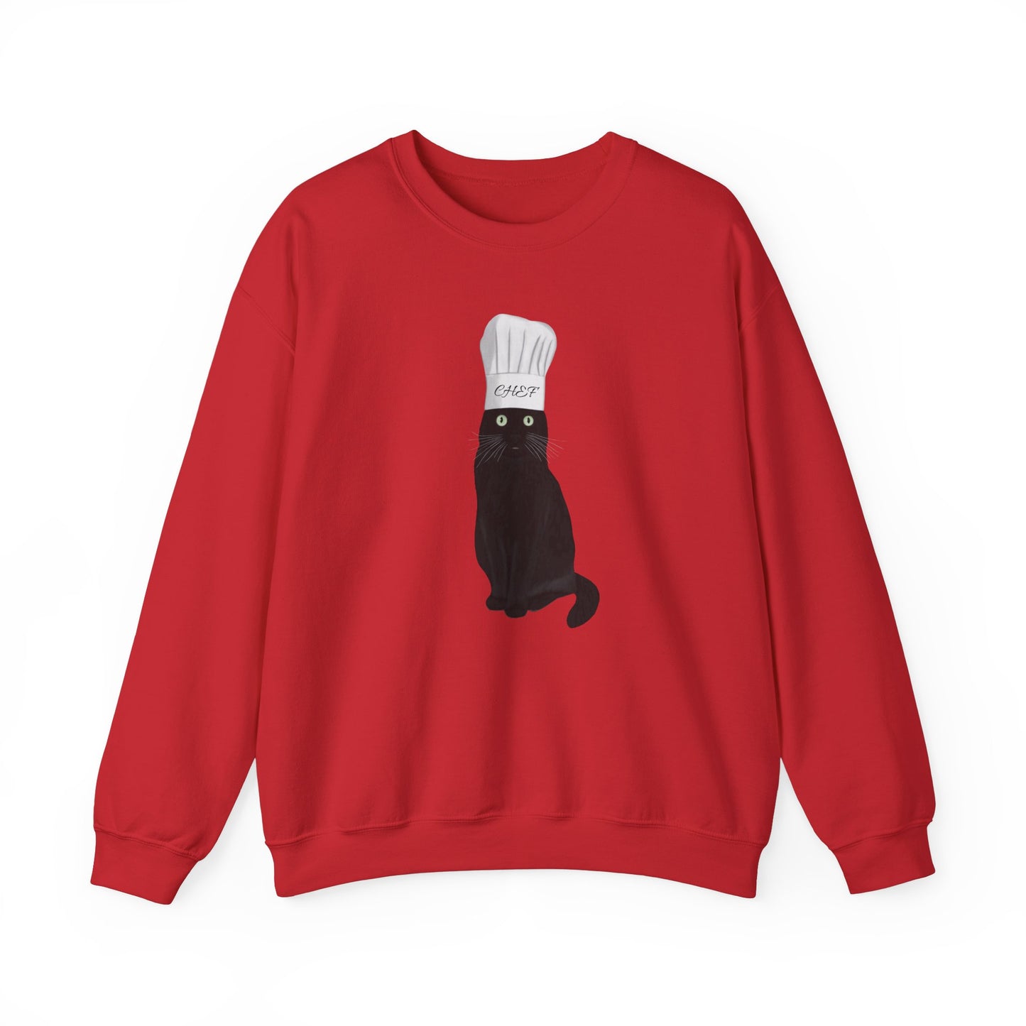 Black Cat Kitchen Chef Cat Lover Sweatshirt