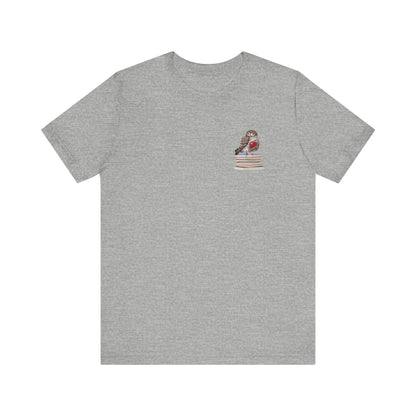 Cute Owl on Books Teacher Shirt – Back to School Red Apple Aesthetic