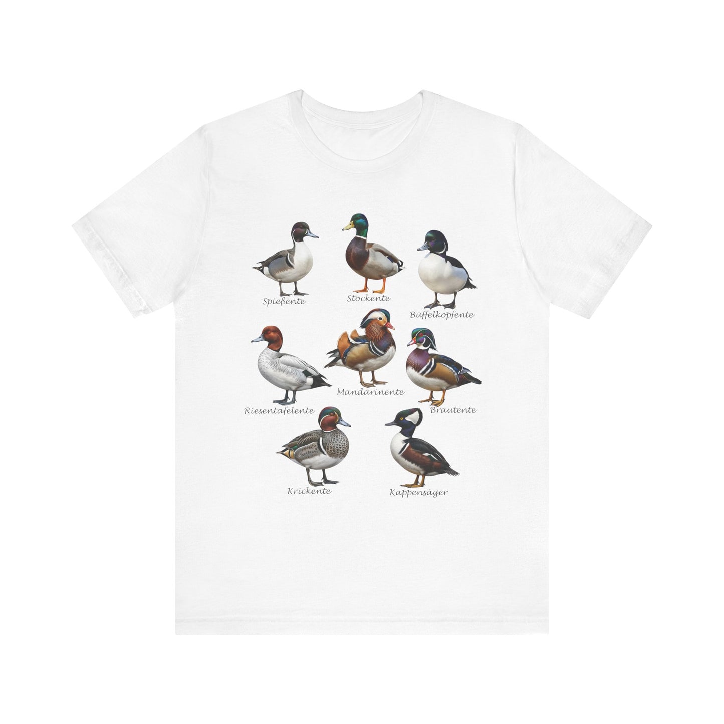 T-Shirt mit Entenarten: Stockente, Mandarinente & Co. | Vogelkunde Vogelbeobachtung – bird graphic tee, Vogel