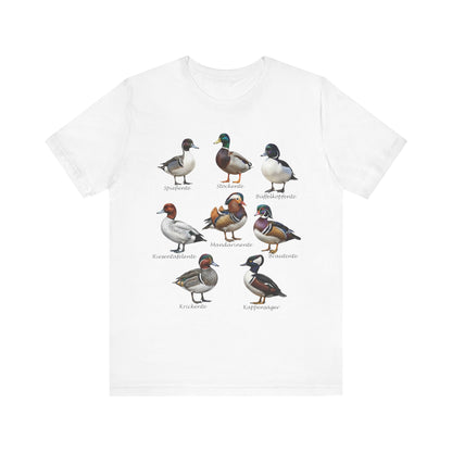 T-Shirt mit Entenarten: Stockente, Mandarinente & Co. | Vogelkunde Vogelbeobachtung – bird graphic tee, Vogel