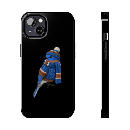 鳥のアートが描かれたブルーバードの二層式iPhoneケース – 鳥類学者や鳥好きの方へのプレゼントに最適