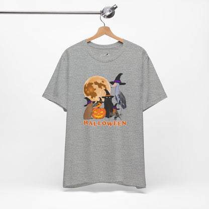 Baltimore Oriole Robin Shoebill with Cat and Bunny Halloween Bird T-Shirt