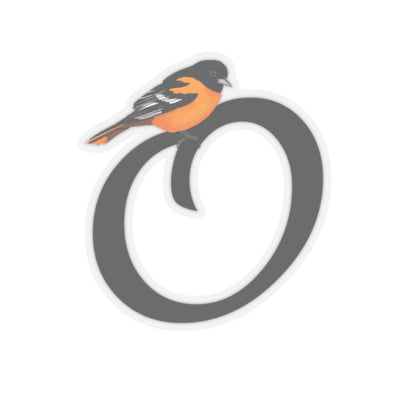 Oriole Letter O Bird Kiss-Cut Sticker