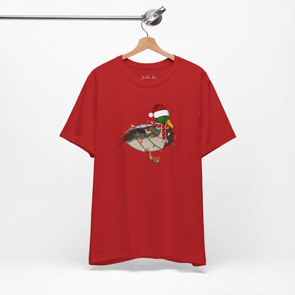 Mallard with Fairy Lights Christmas Bird T-Shirt