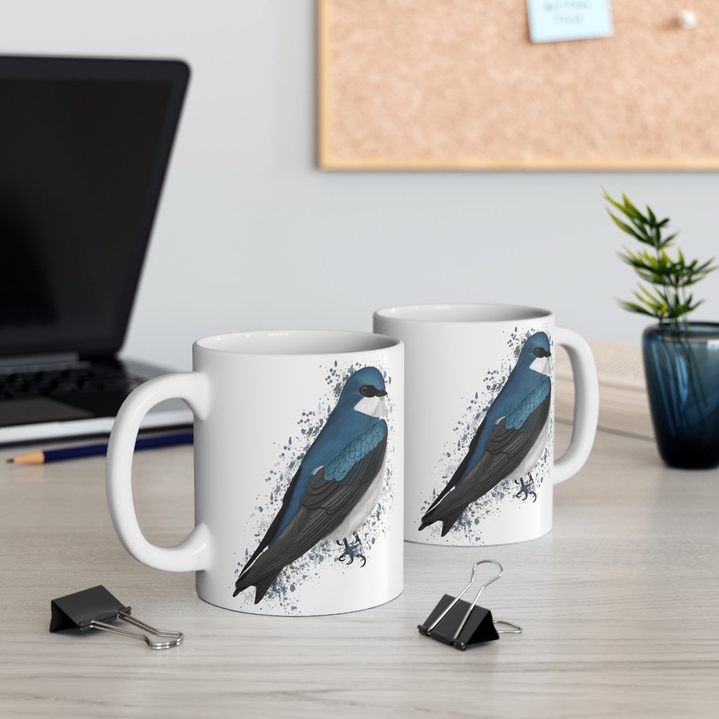 Tree Swallow Bird Ceramic Mug 11oz White