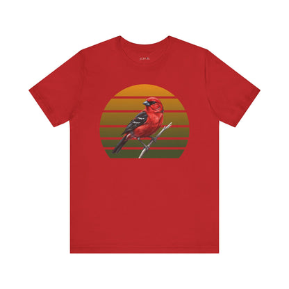 Scarlet Tanager T-Shirt | Unisex Retail Fit Bird Lover Tee | Wildlife Birder Gift