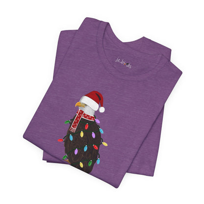 Bald Eagle with Fairy Lights Christmas Bird T-Shirt