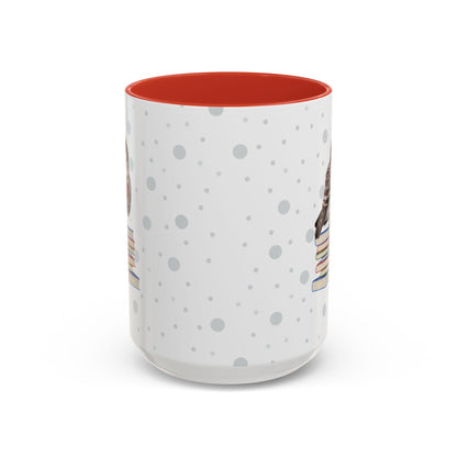 Cute Owl on Books Teacher Mug – Two-Tone Classroom Coffee Cup