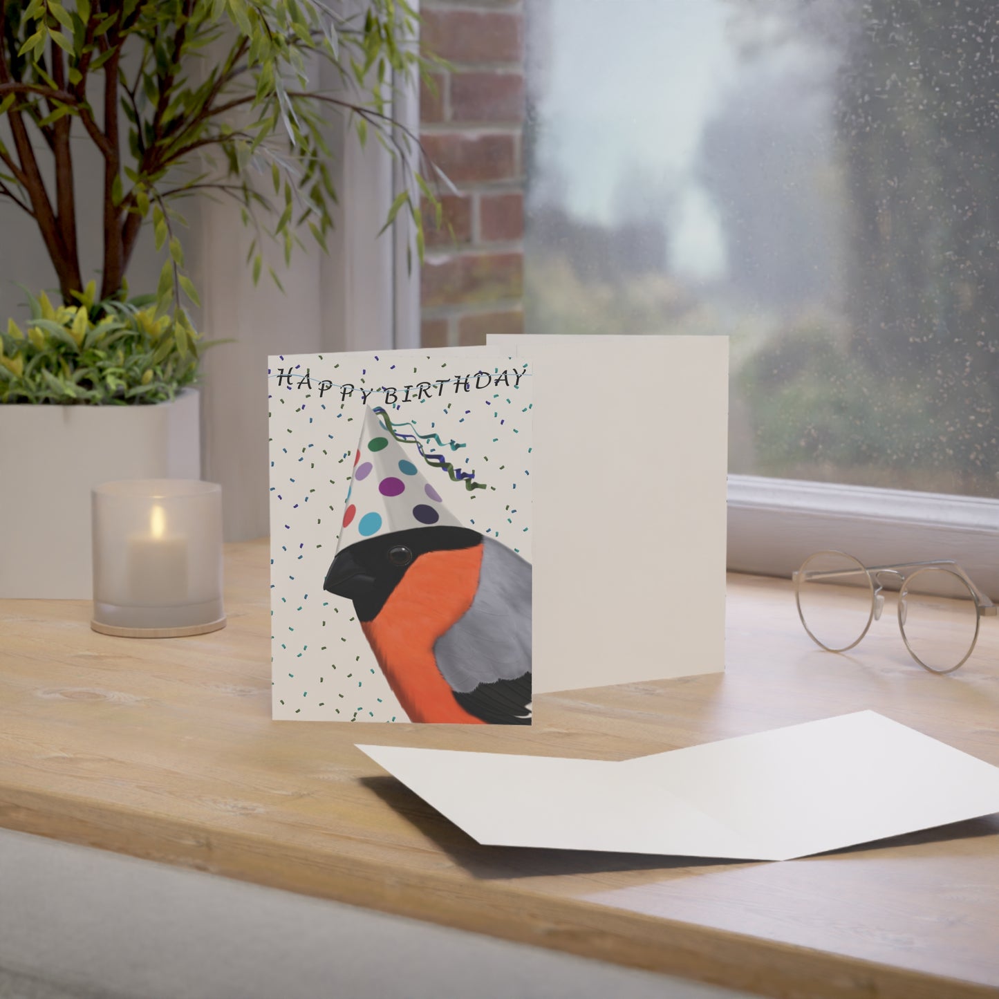 Finch Birthday Cards on bird card background
