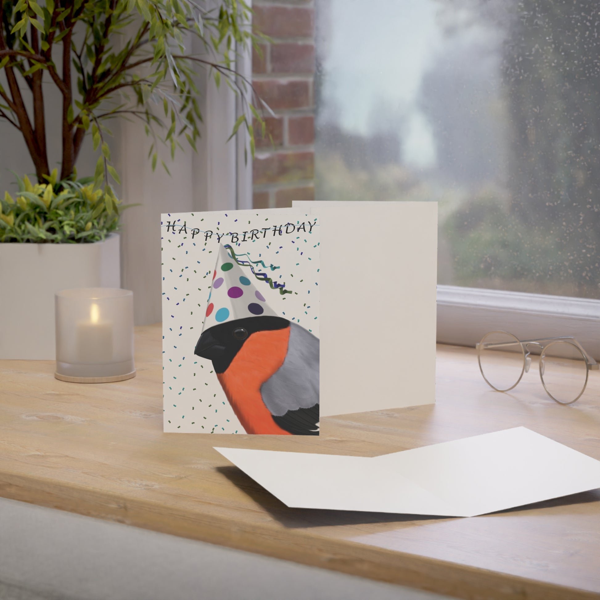 Finch Birthday Cards on bird card background