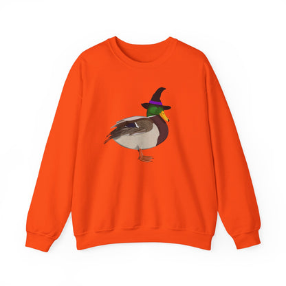 Mallard Halloween Witch Birdwatcher Biologist Bird Sweatshirt