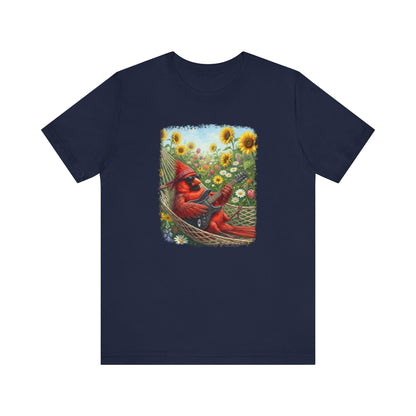 Cardinal Hammock Chillout – Premium Unisex Bird Lovers T-Shirt