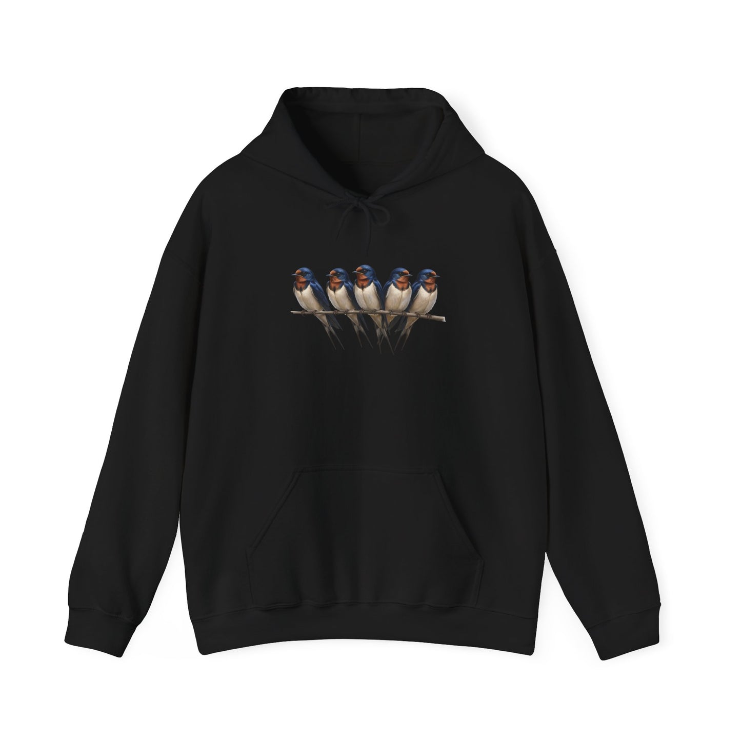 Barn Swallows on a Branch Hoodie Bird Lover & Bird Watcher | Unisex Sweater | Gift for Bird Lovers