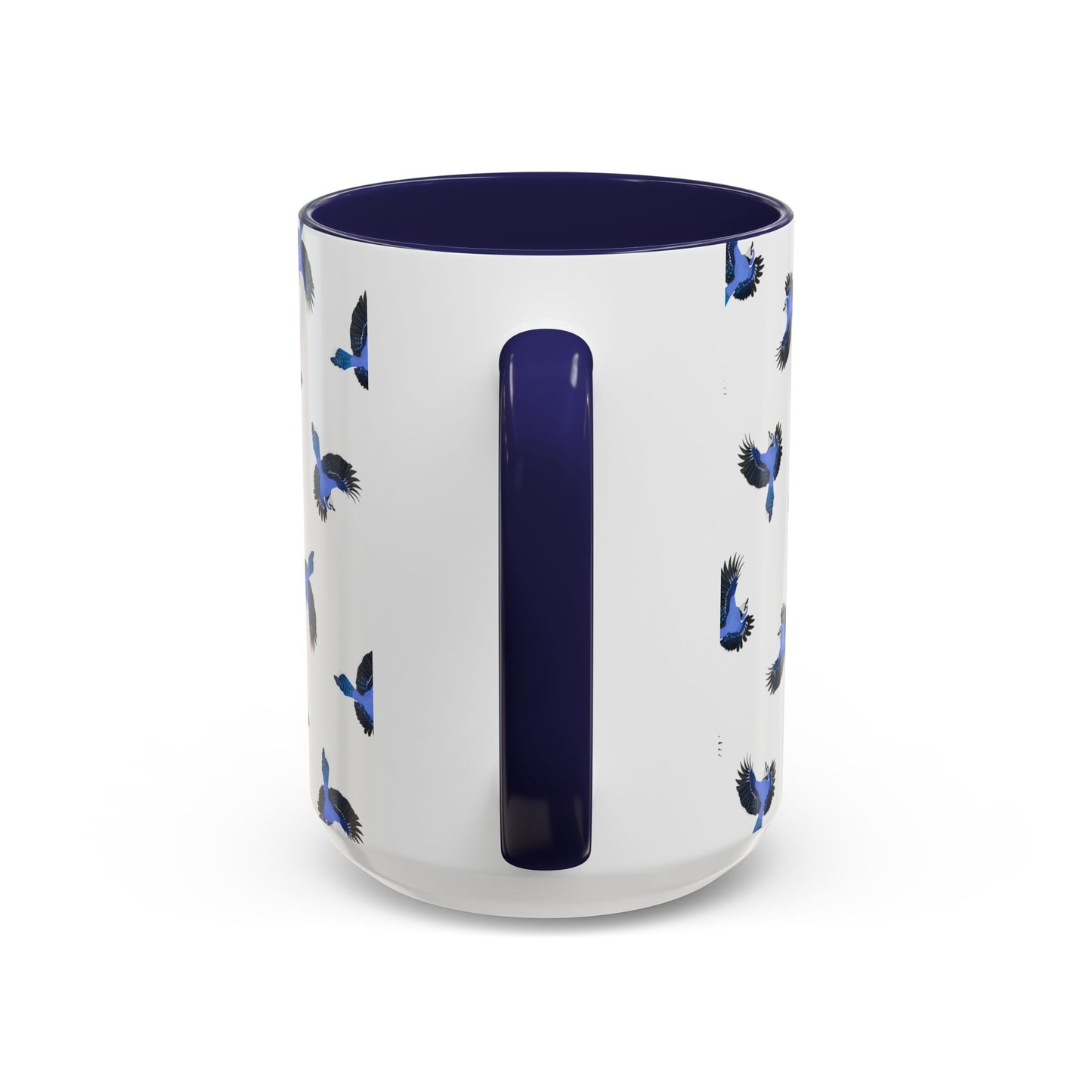 Blue Jay All-Over Pattern Accent Mug | Colorful Bird Lover Gift for Birdwatchers