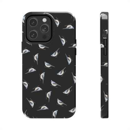 Tufted Titmouse iPhone Case Black – Premium Tough Phone Cover for Bird Lovers