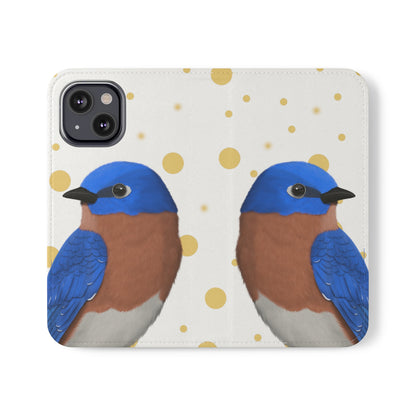 Bluebird Bird Art Phone Flip Case