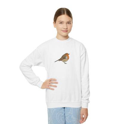 European Robin Bird Birdwatching Youth Crewneck Sweatshirt