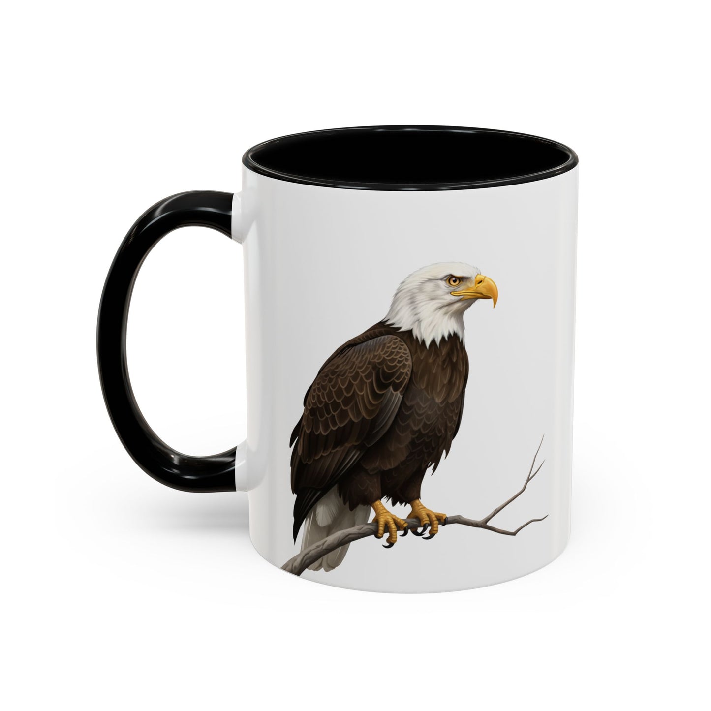 ハクトウワシの陶器製バードコーヒーマグ – バードウォッチャーへのカスタムギフト