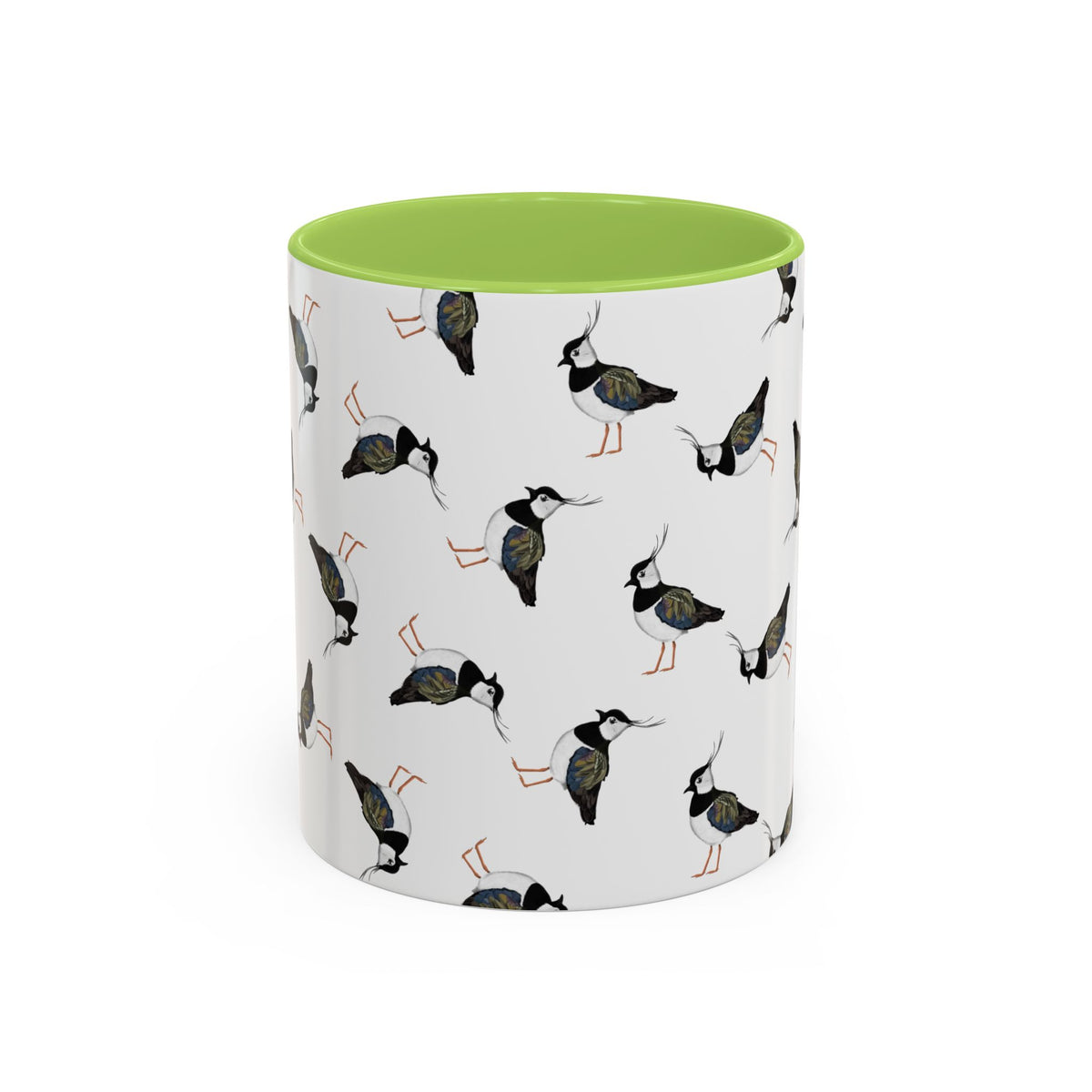 Kiebitz Tasse mit Streumuster | Vogelmotiv Kaffeebecher für Vogelbeobachter & Naturfreunde