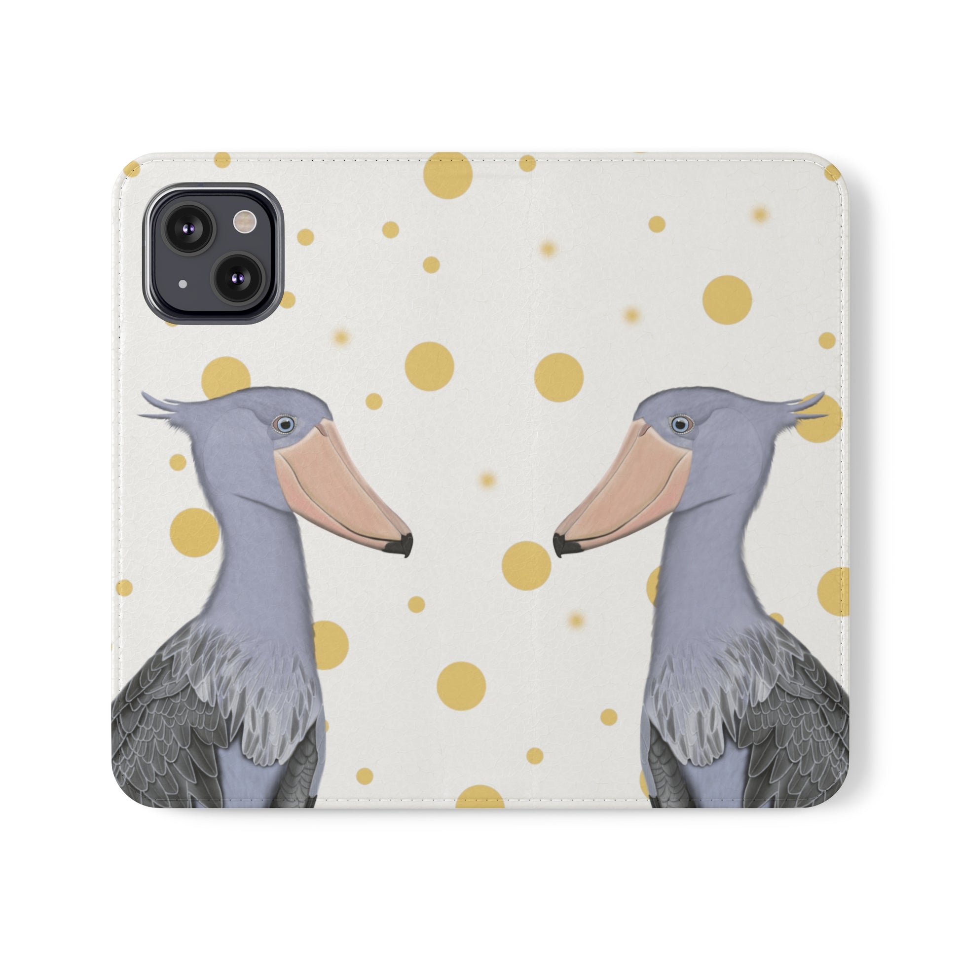 Shoebill Bird Art Phone Flip Case