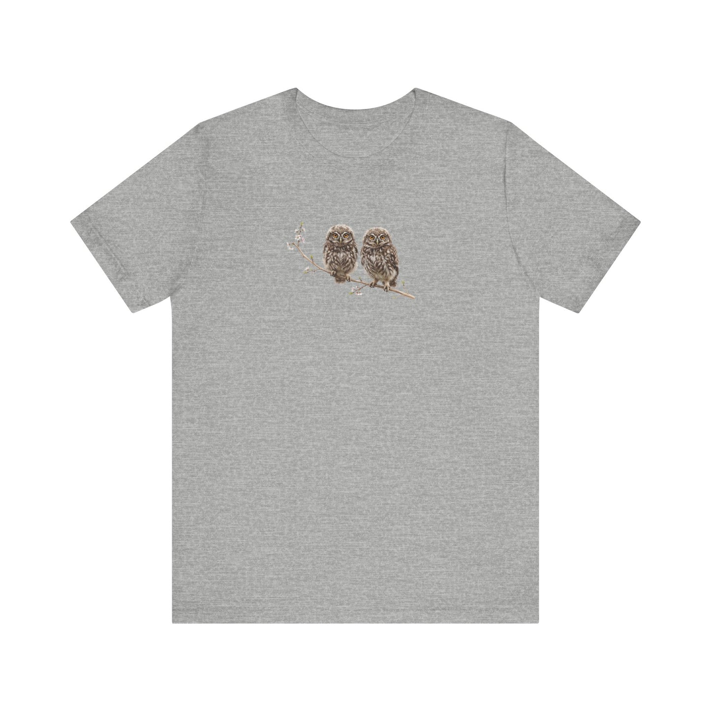 Steinkauz Ästling T-Shirt | Süßes Frühlingsblüten Vogelmotiv für Vogelbeobachter