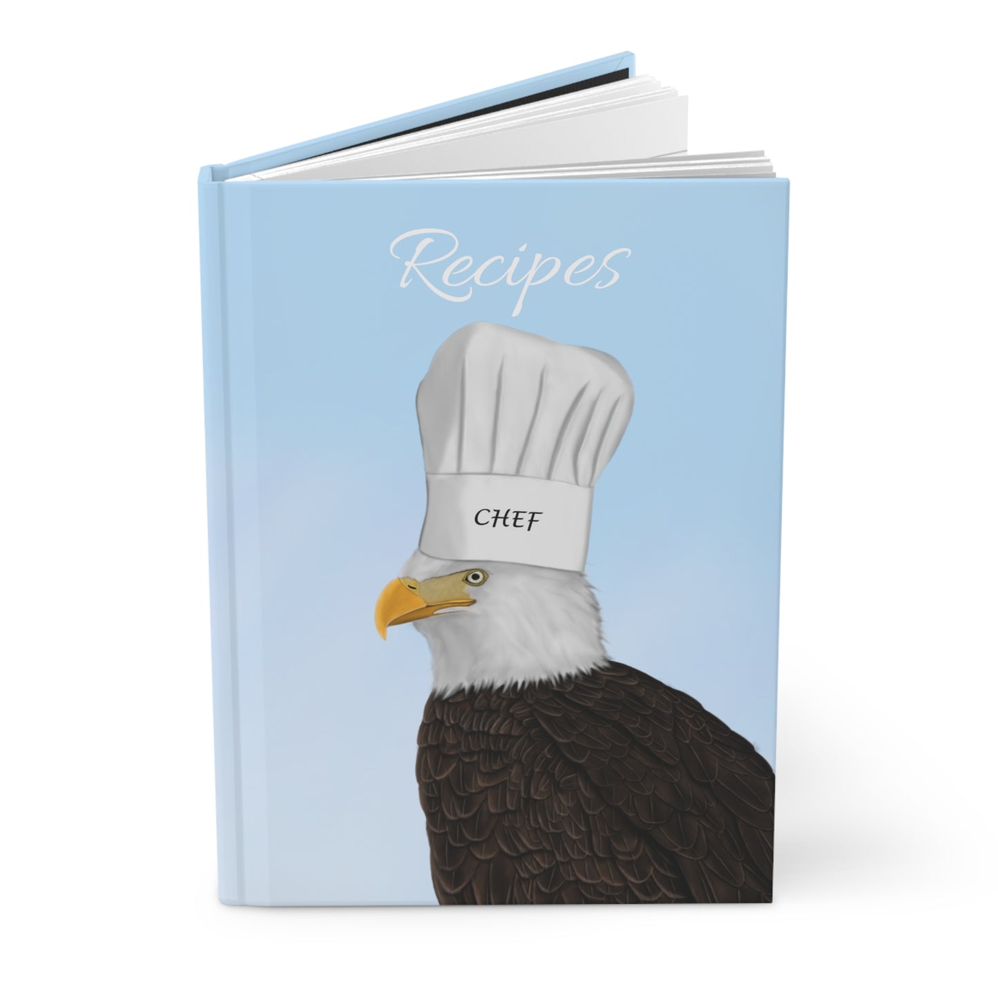 Bald Eagle Bird Hardcover Journal for Recipes 150 Pages A5 Bird Lovers & Bird Watchers