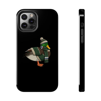 鳥のアートが描かれたマラードの二層式iPhoneケース – 鳥類学者や鳥愛好家へのプレゼントに最適