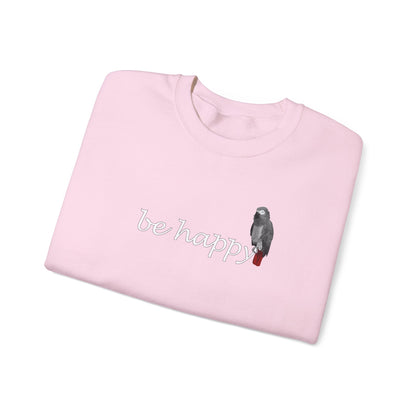 Grey Parrot Be Happy Bird Birding & Birdwatching Sweatshirt