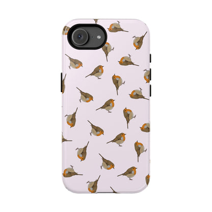 Rotkehlchen Handyhülle in Rosa | Vogel-Motiv für iPhone & Google Pixel